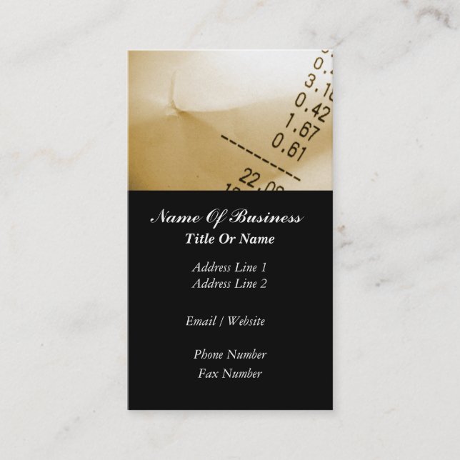 Buchhalter-Visitenkarte Visitenkarte (Vorderseite)