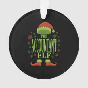 Buchhalter Weihnachten Elf Ornament