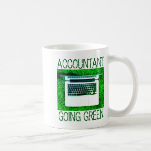 Buchhalter wird grünes T-Shirt Kaffeetasse