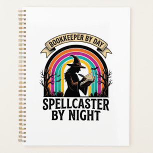 Buchhalterin Hexe Retro Halloween Buchhaltungsdesi Planer