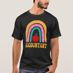 Buchhalterinnen Rainbow Pencil Women Back to Schoo T-Shirt