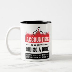 Buchhaltung ist einfach, Geschenk für Phantastisch Zweifarbige Tasse