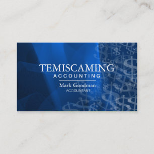 Buchhaltungs-Visitenkarte - blaue Dollar-Zeichen Visitenkarte