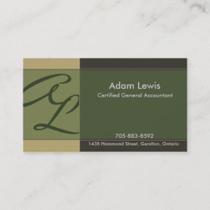 Buchhaltungs-Visitenkarte - Monogramm Visitenkarte