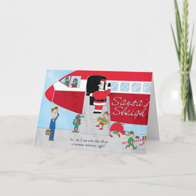 Buchhaltungs-Weihnachtskarten-Sankt Feiertagskarte (Vorderseite)