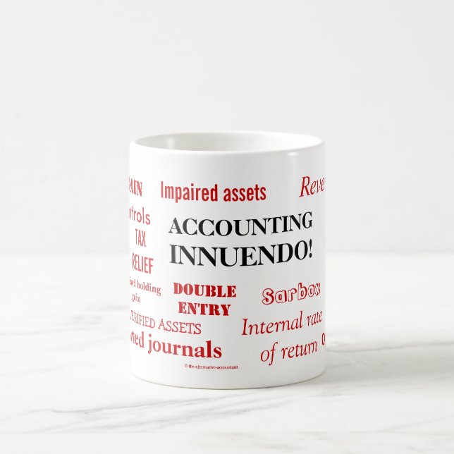 Buchhaltungsinnuendo! Suggestive Cheeky Accountant Kaffeetasse (Mittel)