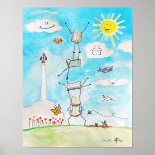 Buchhaltungskunst Bücher ausgleichen Buchhalterpla Poster