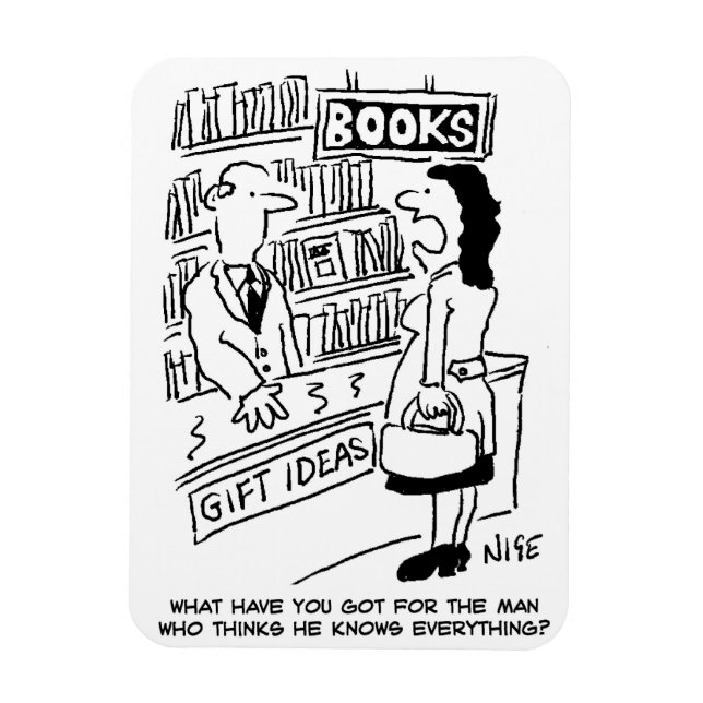 Buchhändler bei Kunden Magnet (Vertikal)