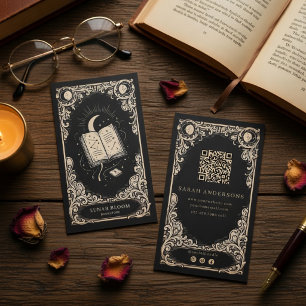 Buchhandlung Vintage Celestial Buchladen Branding Visitenkarte