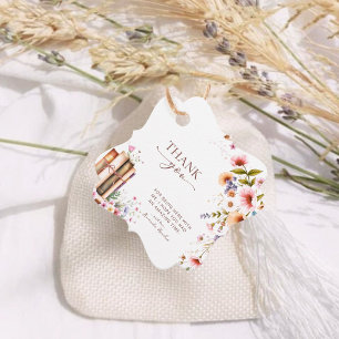 Buchhandlung Wildflower Brautparty    Blush Floral Geschenkanhänger