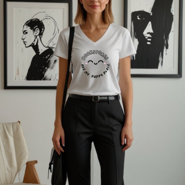 "Buchhandlungen sind mein glücklicher Ort" Niedlic T-Shirt (Von Creator hochgeladen)