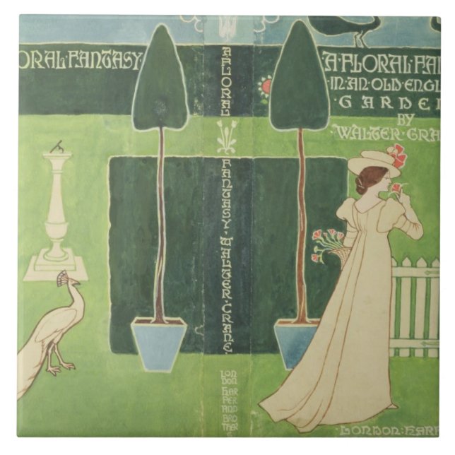 Buchhülleentwurf für 'eine Blumenphantasie in Fliese (Vorderseite)