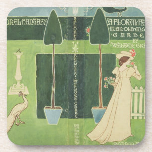 Buchhülleentwurf für 'eine Blumenphantasie in Getränkeuntersetzer