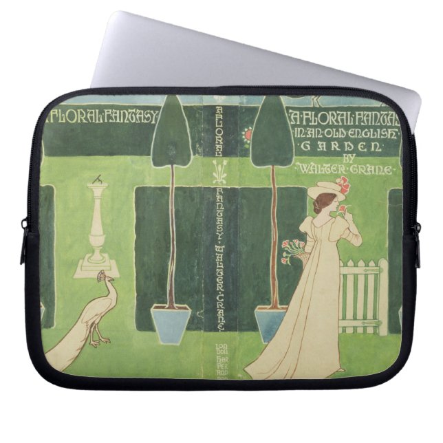 Buchhülleentwurf für 'eine Blumenphantasie in Laptopschutzhülle (Vorderseite)