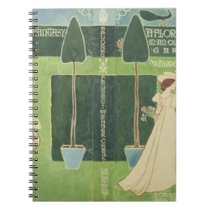 Buchhülleentwurf für 'eine Blumenphantasie in Notizblock