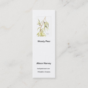 Buchkennzeichen Woody-Birne Mini Visitenkarte