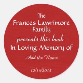 Buchkleber Runder Aufkleber