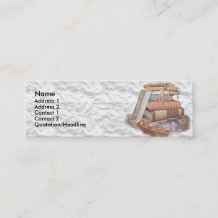Buchladen-Geschäfts-dünne VisitenkarteBookmarker Mini Visitenkarte