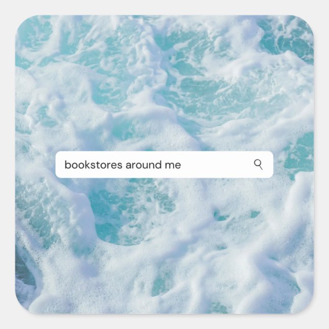 Buchläden in der Nähe Quadratischer Aufkleber (Vorderseite)