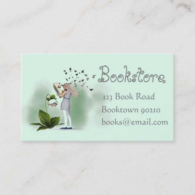 Buchladen, Kinderbuchladen oder Online-Bücher Visitenkarte (Vorderseite)