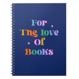 Buchlesegeschenk farbige blaue Schrift modern  Notizblock