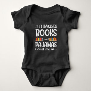 Buchleser Pajamas Buchwurm Funny Reading Baby Strampler