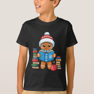 Buchliebender Lebkuchen-Weihnachts-Pyjama zum Büch T-Shirt