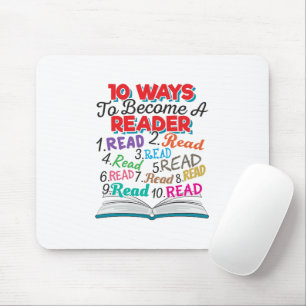Buchliebhaber 10 Wege, um ein Leser zu werden Mousepad