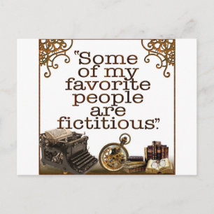 Buchliebhaber / Autoren und Autoren Postkarte