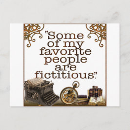 Buchliebhaber / Autoren und Autoren Postkarte