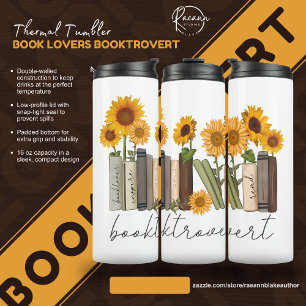 Buchliebhaber Booktrovertierte Thermal Tumbler Thermosbecher