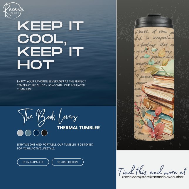 Buchliebhaber buchen Thermal Tumbler Thermosbecher (Von Creator hochgeladen)