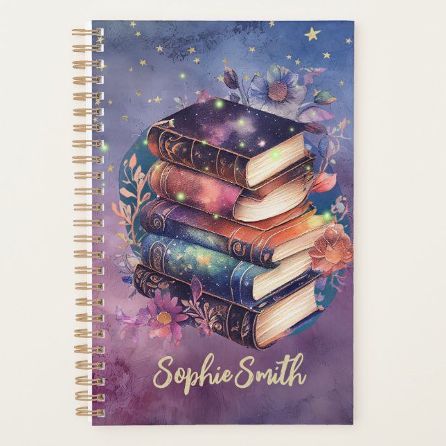 Buchliebhaber Buchstapel Planer (Vorderseite)