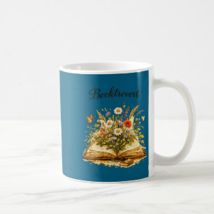 Buchliebhaber Definition Vintage Buch florales Des Kaffeetasse