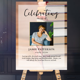 Buchliebhaber Feier des Lebens Dein Foto Beerdigun Poster