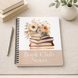 Buchliebhaber-Geschenk Florales Buchclub-Notizbuch Notizbuch