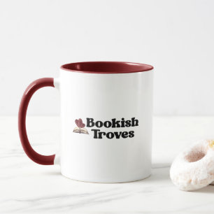 Buchliebhaber-Herzen in kräftigem Rot-Schwarz Tasse