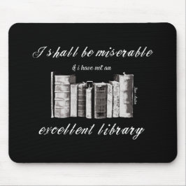 Buchliebhaber Jane Austen Zitat Mousepad