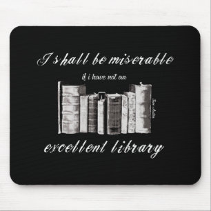 Buchliebhaber Jane Austen Zitat Mousepad