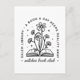 Buchliebhaber Klub mit Mädchen beim Lesen von Squa Postkarte