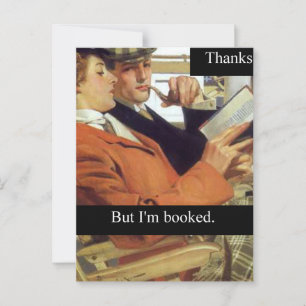 Buchliebhaber Leser Danke, aber ich bin gebucht Postkarte