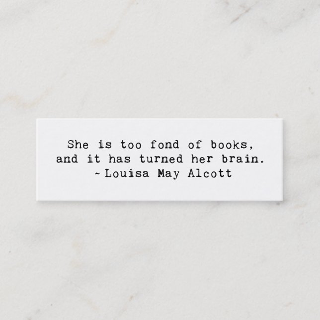 Buchliebhaber Mini Visitenkarte (Vorderseite)