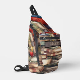 Buchliebhaber Mit Monogramm Crossbody Bag