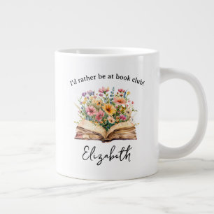 Buchliebhaber personalisiertes Aquarellbuch Jumbo-Tasse