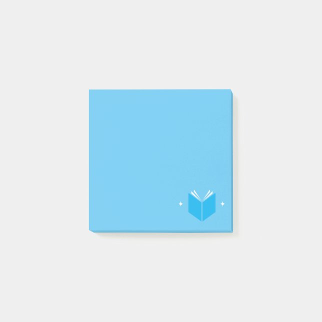 Buchliebhaber Post It Notes / Blau Post-it Klebezettel (Vorderseite)
