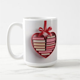 Buchliebhaber rotes herzförmiges Geschenk Classic- Kaffeetasse