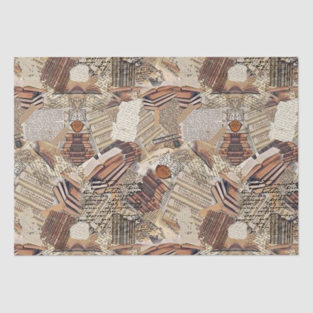 Buchliebhaber und Schriftsteller mittlere Geschenk Seidenpapier (Vorderseite)