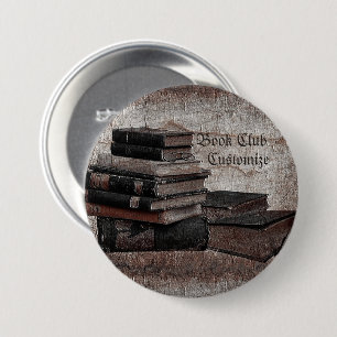 Buchliebhaber Vintage Buchclub  Button