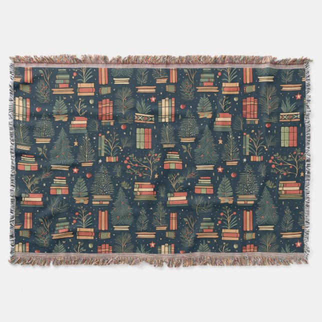Buchliebhaber Weihnachten Decke (Vorderseite)