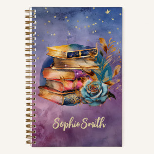 Buchliebhaber Whimsical Stack of Books Journal Notizbuch